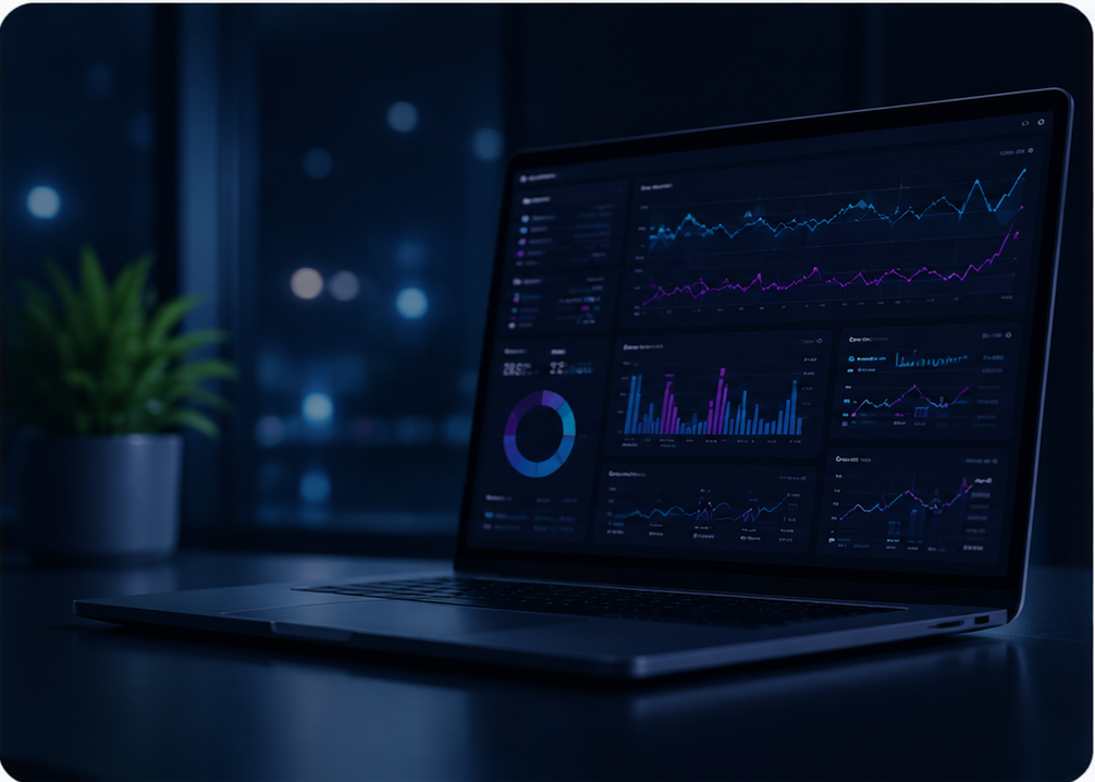 Analytics dashboard representing SENTRA portfolio patterns